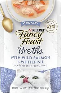 Purina Fancy Feast Lickable Creamy Broths Cat Wet Food Complement Wild Salmon and Whitefish 40g - Pack of 24 – Wholesale & Export UAE