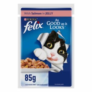 Purina Felix As Good As It Looks with Salmon in Jelly Adult Cat Food, 85g – Wholesale & Export UAE