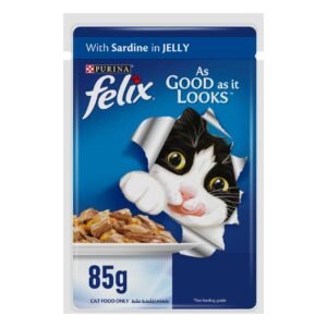 Purina Felix As Good As It Looks with Sardine in Jelly Adult Cat Wet Food, 85g – Wholesale & Export UAE