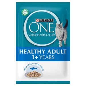 Purina One Healthy Adult with Ocean Fish in Gravy Cat Food, 1 Years and above, 70g – Wholesale & Export UAE