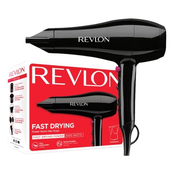 Revlon-Fast-Drying-Power-Quick-Hair-Dryer-RVDR5280ARB-Black-2000-W-2-Speed-Setting-1 Revlon Fast Drying Power Quick Hair Dryer RVDR5280ARB, Black, 2000 W, 2 Speed Setting – Wholesale & Export UAE