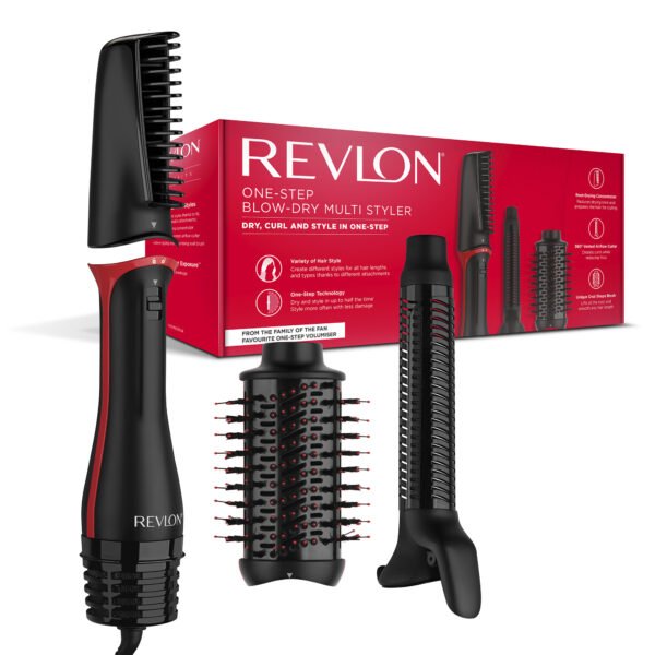 Revlon One Step Blow Dry Multi Styler, Root-Drying Concentrator, 360° Vented Airflow Curler, Unique Oval Shape Brush, One-Step Technology, V – Wholesale & Export UAE