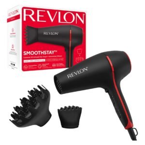 Revlon-SmoothStay-Hair-Dryer-with-Volumising-Diffuser-RVDR5317ARB-Black-1875-W-2-Speed-Setting-2 Revlon SmoothStay Hair Dryer with Volumising Diffuser RVDR5317ARB, Black, 1875 W, 2 Speed Setting – Wholesale & Export UAE
