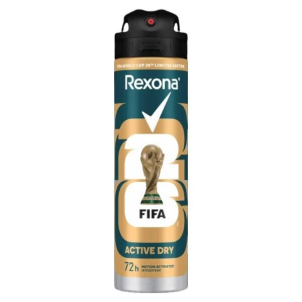 Rexona x Limited Edition, Antiperspirant Spray for Men, Active Dry, 150ml – Wholesale & Export UAE
