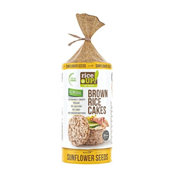 Rice Up! Whole Grain Brown Rice Cake with Sunflower Seeds, 120g – Wholesale & Export UAE