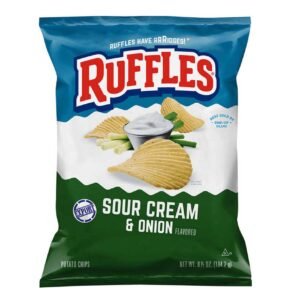 Ruffles Sour Cream and Onion Flavoured Potato Chips, 184.2g – Wholesale & Export UAE