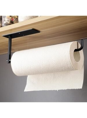 SUNTECH Paper Towel Holder Under Kitchen Cabinet - Self Adhesive Matte Black Towel Paper Holder Stick on Wall, SUS304 Stainless Steel – Wholesale & Export UAE