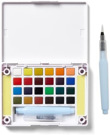 Sakura Koi Watercolors, 24 Assorted Water Colors Field Sketch Set With Brush – Wholesale & Export UAE
