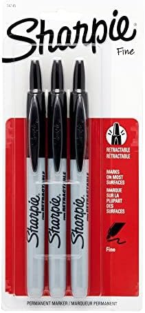 Sanford Sharpie Retractable Permanent Markers, Fine Point, Black, Pack of 3 Markers – Wholesale & Export UAE