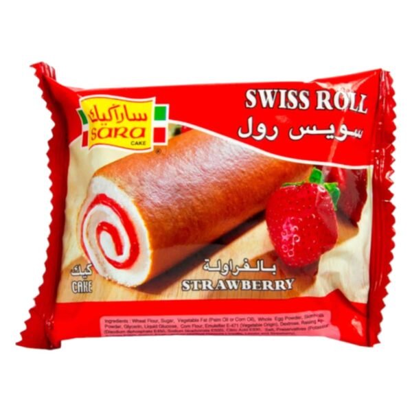 Sara Strawberry Swiss Roll Cake, 75g – Wholesale & Export UAE