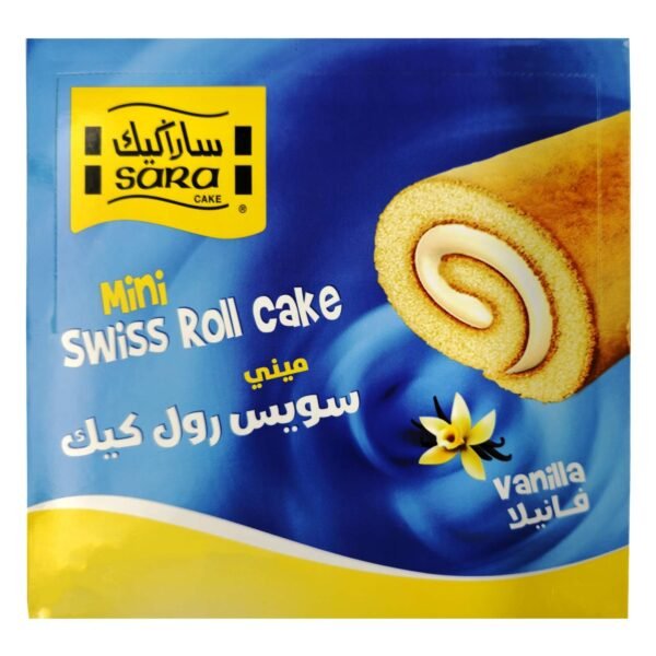 Sara Vanilla Mini Swiss Roll Cake, 25g Pack of 20 – Wholesale & Export UAE