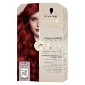 Schwarzkopf Creme Supreme Caring Colour Cream Full Kit, 6-88 Intensive Red – Wholesale & Export UAE