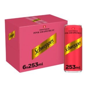 Schweppes Pink Grapefruit Sparkling Drink Can, 253ml Pack of 6 – Wholesale & Export UAE