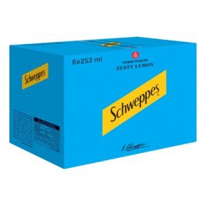 Schweppes Zesty Lemon Sparkling Drink Can, 253ml Pack of 6 – Wholesale & Export UAE
