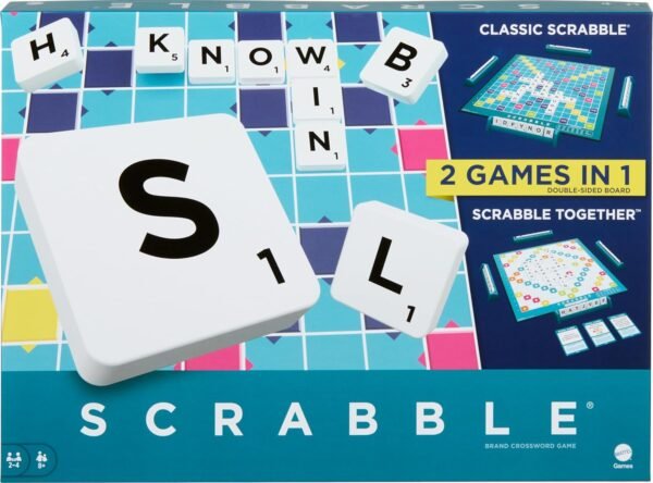 Scrabble Board Game, Family Word Game with Two Ways To Play, Includes 50 Goal Cards That Teach Scrabble Basics For 2-4 Players – Wholesale & Export UAE