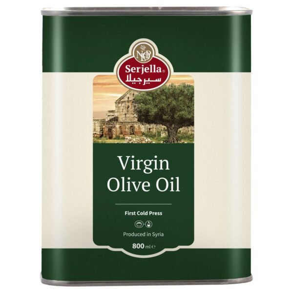 Serjella Virgin Olive Oil Tin, 800ml – Wholesale & Export UAE