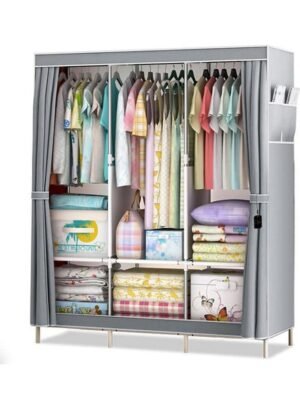 Simple Assembly Wardrobe Grey – Wholesale & Export UAE