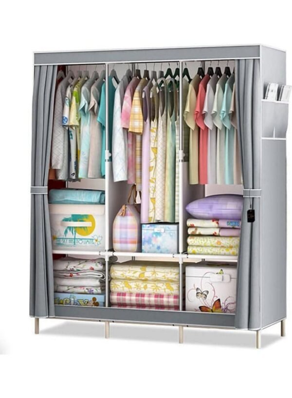 Simple Assembly Wardrobe Grey – Wholesale & Export UAE