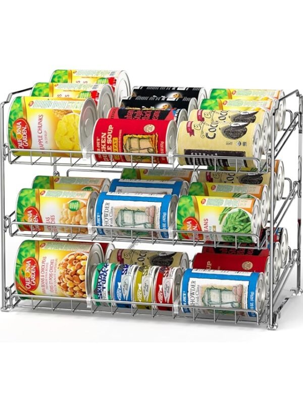 Simple Houseware Stackable Can Rack Organizer, Chrome – Wholesale & Export UAE