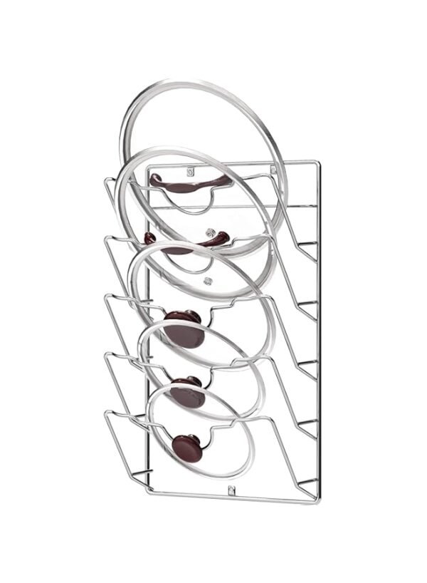Simple Houseware Wall Door Mounted Pot Lid Rack, Chrome Finish – Wholesale & Export UAE