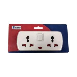 Sirocco 2-Way Multi Socket With Switch White – Wholesale & Export UAE