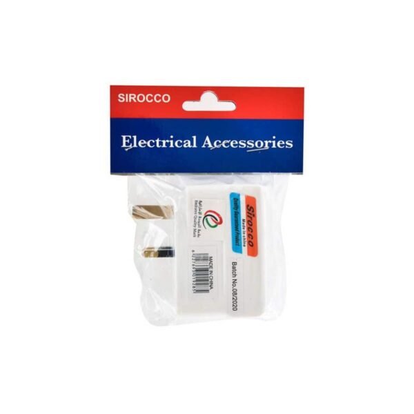 Sirocco 3 Way Adaptor No.WS928 White – Wholesale & Export UAE