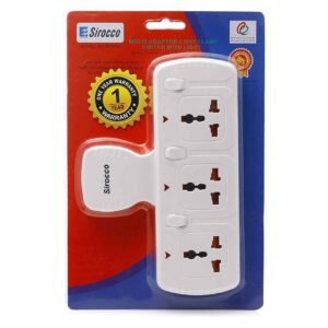 Sirocco 3-Way Multi Socket With Switch WT03S White – Wholesale & Export UAE