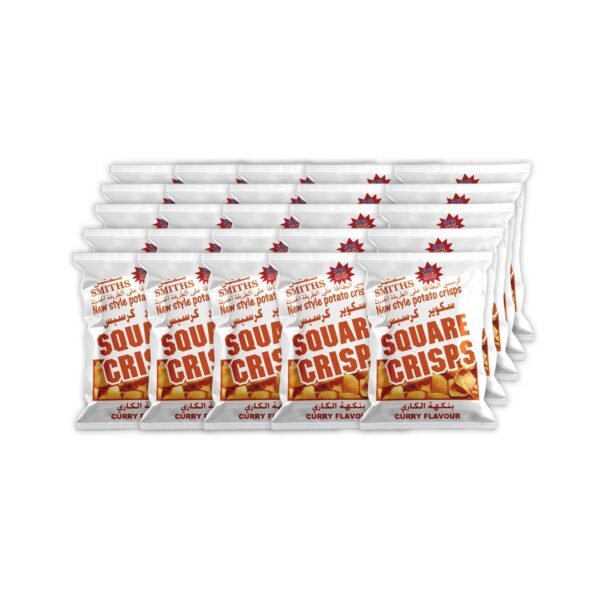 Smiths Curry Flavour Square Crisp Potato Chips, 25g Pack of 25 – Wholesale & Export UAE