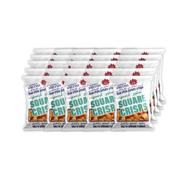 Smiths Salt 'N' Vinegar Flavour Square Crisps, 25g Pack of 25 – Wholesale & Export UAE