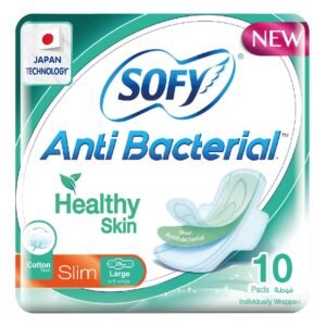 Sofy Anti-Bacterial Original Slim Sanitary Pads With Wings Large White 10 Pads – Wholesale & Export UAE