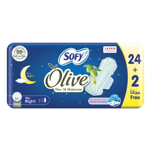 Sofy Olive Night Pads, 26 Pads, 32cm – Wholesale & Export UAE