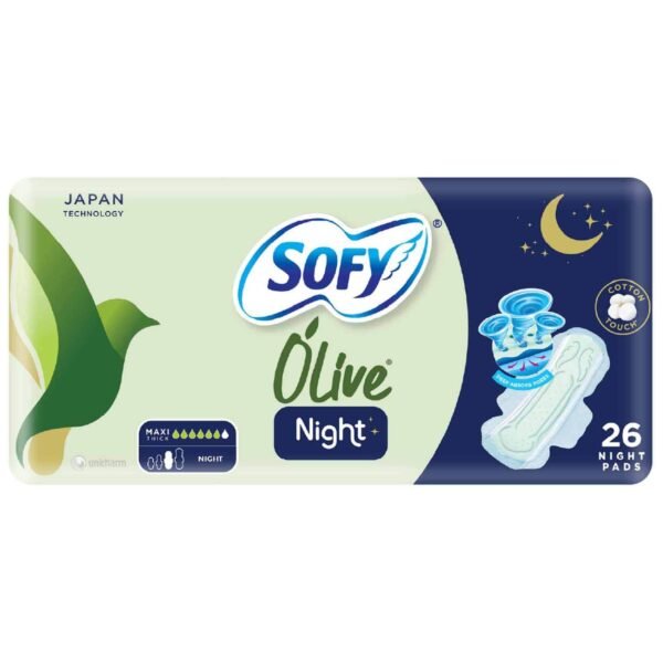 Sofy Olive Night Pads Soft Cotton Touch 32cm, 26 Pads – Wholesale & Export UAE