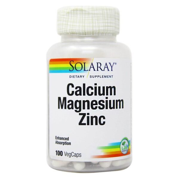 Solaray Calcium Magnesium Zinc Capsules Dietary Supplements Pack of 100 – Wholesale & Export UAE