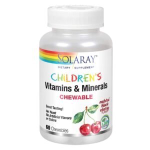 Solaray Children's Vitamins And Minerals Dietary Supplement Black Cherry Flavour Chewable Pack of 60 – Wholesale & Export UAE