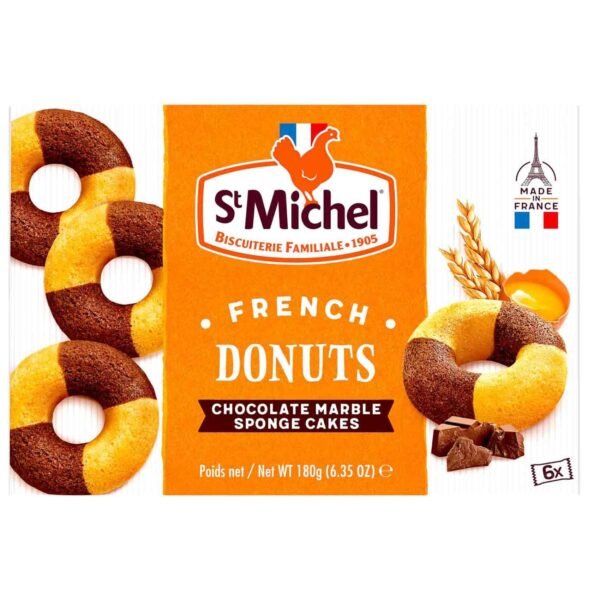 St Michel French Donuts Chocolate Marble Sponge Cakes, 180g – Wholesale & Export UAE