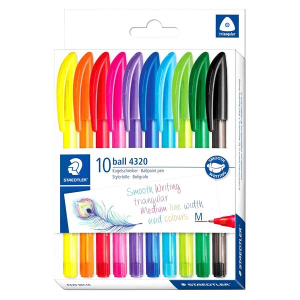 Staedtler Coloured Ballpoint Pen Assorted 432 10 PCS – Wholesale & Export UAE