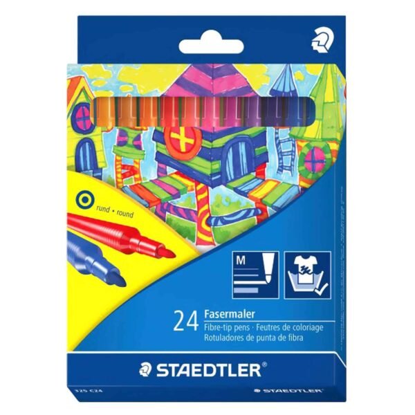 Staedtler Fasermaler Fiber Tip Pen Multicolour 24 PCS – Wholesale & Export UAE