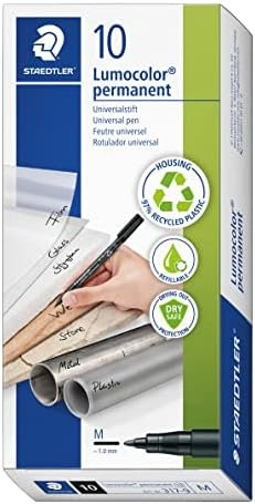 Staedtler Lumocolor Universal Pen, Medium, Felt Tip, Permanent Marker, 1.0mm, Black 317-8 – Wholesale & Export UAE