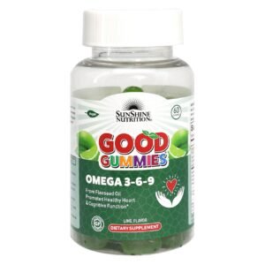 SunShine Nutrition Good Gummies Omega 3-6-9 Lime Flavour Dietary Supplement Pack of 60 – Wholesale & Export UAE