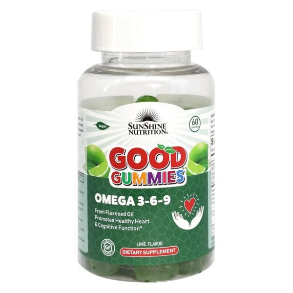 SunShine Nutrition Good Gummies Omega 3-6-9 Lime Flavour Dietary Supplement Pack of 60 – Wholesale & Export UAE