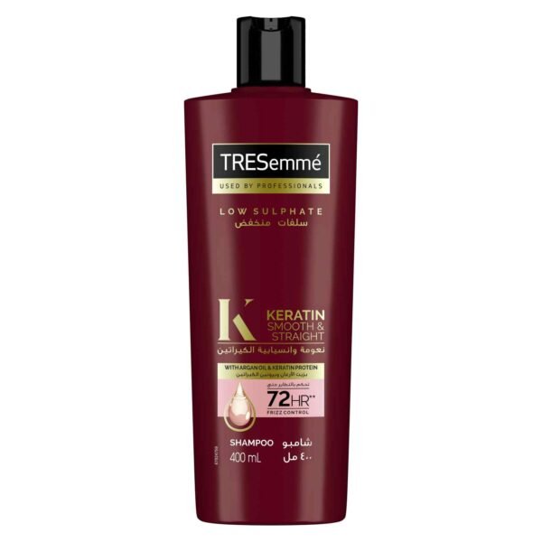 TRESemmé Keratin Smooth & Straight Shampoo With Argan Oil Enjoy Up To 72 Hours Of Frizz Control 400ml – Wholesale & Export UAE