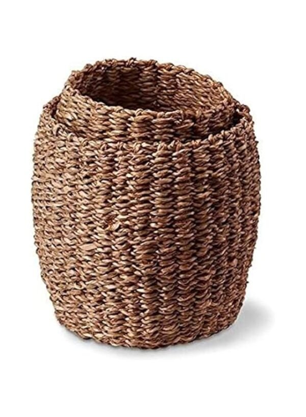 Tchibo-Seaweed-Baskets-2-Pack-Brown-4 Tchibo Seaweed Baskets 2 Pack - Brown – Wholesale & Export UAE