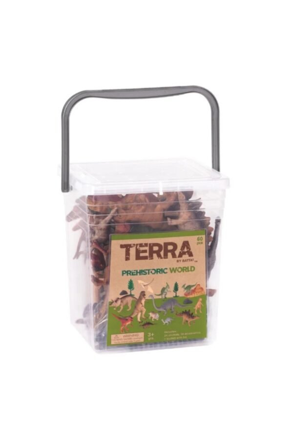 Terra Prehistoric World In Bucket 60pcs AN2933Z – Wholesale & Export UAE