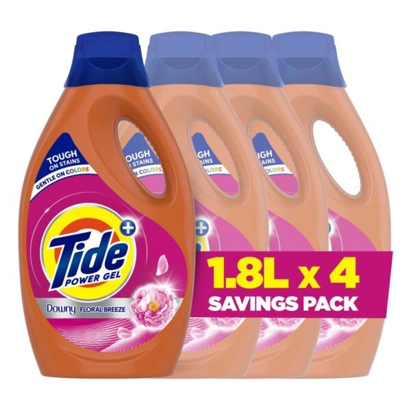 Tide Core+ Power Gel Liquid Detergent Downy Floral Breeze 1.8L Pack of 4 – Wholesale & Export UAE