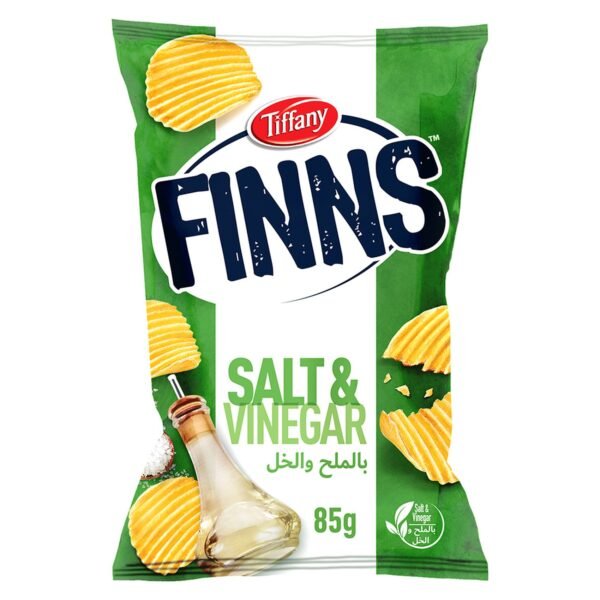Tiffany Finns Crinkled Potato Chips Salt & Vinegar 85g – Wholesale & Export UAE