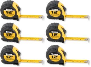 Titan-10912-6-Piece-12-Foot-Tape-Measure-Bulk-Set-with-Easy-Read-Standard-Markings-and-Durable-Case-2 Titan 10912 6-Piece 12-Foot Tape Measure Bulk Set with Easy-Read Standard Markings and Durable Case – Wholesale & Export UAE
