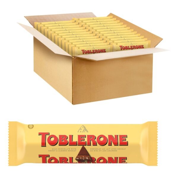 Toblerone Swiss Milk Chocolate Bar with Honey and Almond Nougat, 35g Pack of 24 – Wholesale & Export UAE