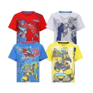 Transformers One Hasbro Boys 4 Pack Short Sleeve T-Shirt for Toddler and Big Kids – Wholesale & Export UAE