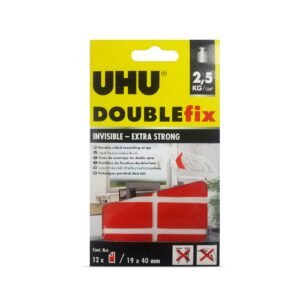 UHU Double Fix invisible Extra Strong Glue Strips BL45 Red 19x40mm 12 PCS – Wholesale & Export UAE