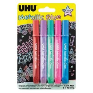 UHU Metallic Glue Multicolour 10ml 5 PCS – Wholesale & Export UAE